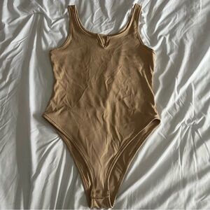 Bodysuit Ribbed Tank Top Full Bottom Snap Closure NWOT Womens Large